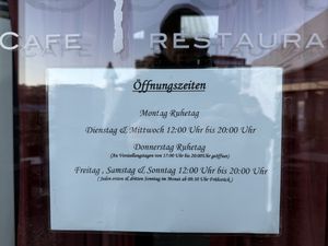 opening hours 2025  at Opera in Pforzheim