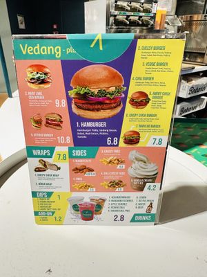 menu  at Vedang - green burger | Bikini in Berlin