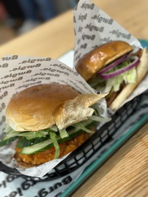 Our burgers   at Burgie in Berlin