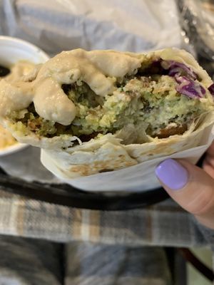 Falafel with vegan sauce at Café Ostro in Dalton