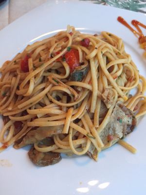 linguine ai porcini  at Pizzeria Il Faro in Borkum