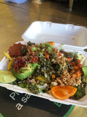 Energy poke bowl at Healthylicious UK in Brighton