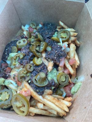 Loaded fries  at Pure Soul PB Eats in Sacramento