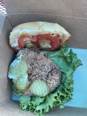 Chicken sammie  at Pure Soul PB Eats in Sacramento