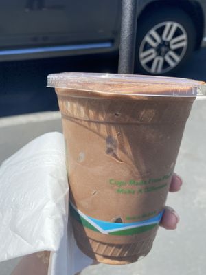 Chocolate shake  at Pure Soul PB Eats in Sacramento