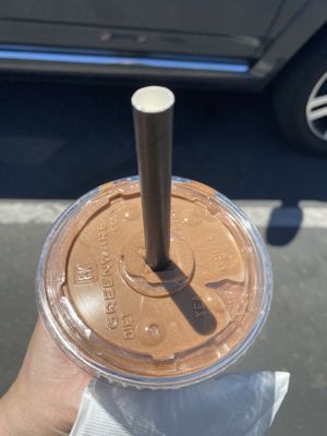 Chocolate shake  at Pure Soul PB Eats in Sacramento