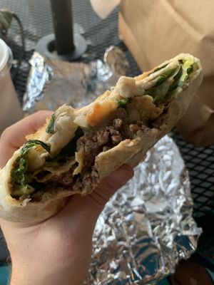 Crunch Wrap at Pure Soul PB Eats in Sacramento