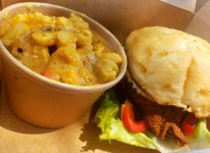 Some Like It Hottie with Fleetwood Mac N Cheese Queso-style (vegan) at Pure Soul PB Eats in Sacramento