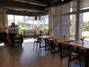 The inside of the restaurant. at Naturally Vero in Chelsea