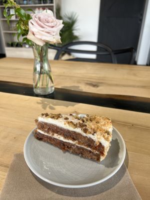 Vegan carrot cake 🍰 🥕   at Naturally Vero in Chelsea
