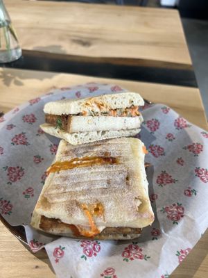 Tofu bahn mi panini   at Naturally Vero in Chelsea