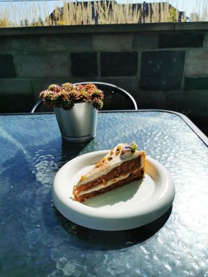 Carrot cake at Naturally Vero in Chelsea