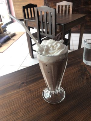 Chocolate milkshake  at Sol de Maple in Cozumel
