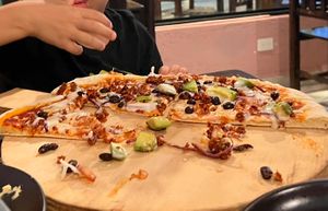 Mexican pizza  at Sol de Maple in Cozumel