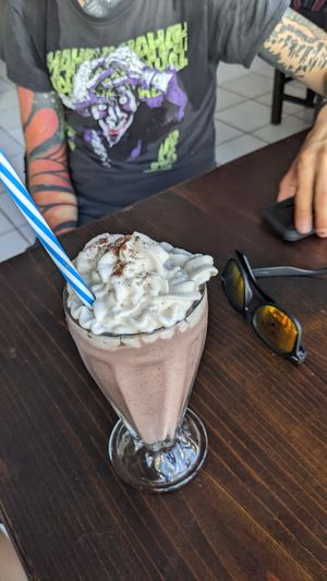 Chocolate milkshake at Sol de Maple in Cozumel
