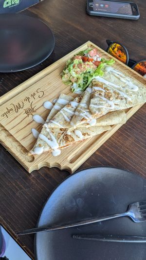 Quesadillas at Sol de Maple in Cozumel