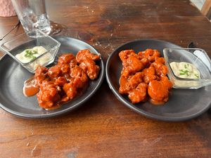 Cauliflower buffalo with ranch.  at Sol de Maple in Cozumel