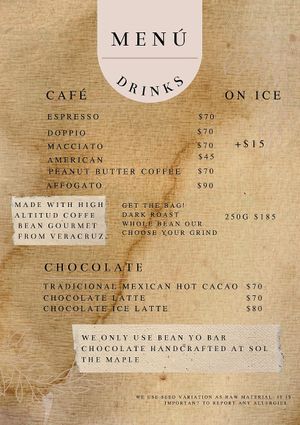 Drinks at Sol de Maple in Cozumel