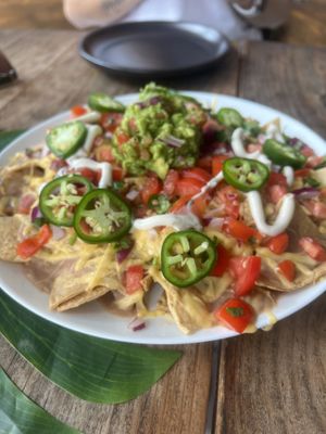 Loaded nachos  at Sol de Maple in Cozumel