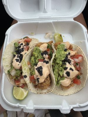 Their incredible cauliflower tacos  at Sol de Maple in Cozumel