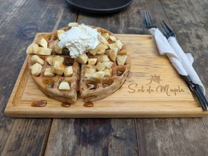 Waffle at Sol de Maple in Cozumel