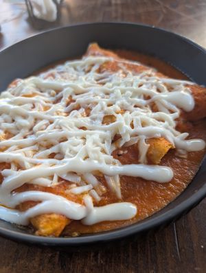 Enchiladas at Sol de Maple in Cozumel