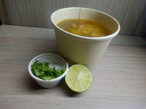Caldo de garbanzo at Sol de Maple in Cozumel
