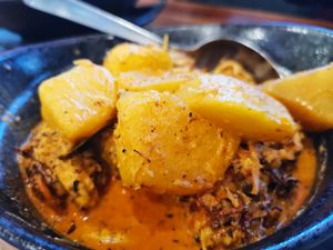 Homemade rendang vege balls at City Veggie in Kota Kinabalu