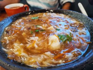 Signature vege fish maw soup at City Veggie in Kota Kinabalu