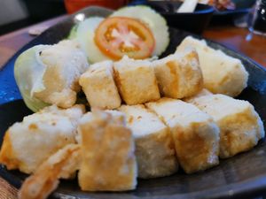 Deep fried bean curd at City Veggie in Kota Kinabalu