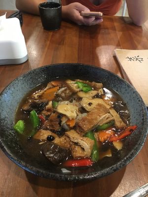 Black bean noodles  at City Veggie in Kota Kinabalu