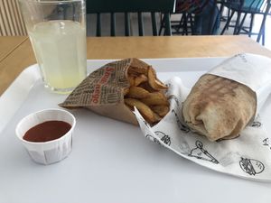 Polish wrap with potatoes and dill sauce + home made lemonade  at Krowarzywa - Monte Cassino in Szczecin