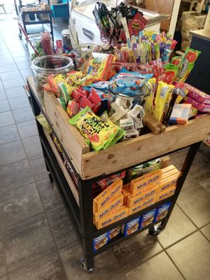Tons of American candy, much of which is vegan! at LilleHolmestrand in Holmestrand