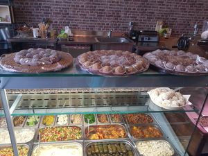 Salad bar at Green Olive in Luxembourg City