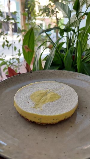 Mango Passion Fruit Cheesecake at Greenology Artisan Desserts in Nicosia