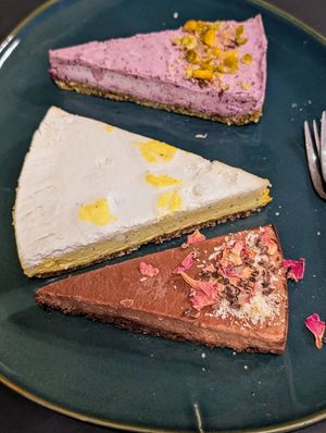 Wonderful raw cakes! 😋 at Greenology Artisan Desserts in Nicosia