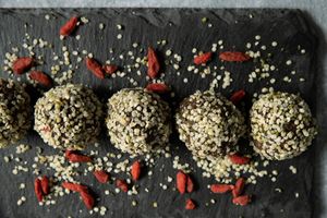Hemp Goji Energy Balls at Greenology Artisan Desserts in Nicosia