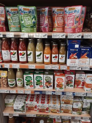 Soupes. at Biocoop in Argeles-sur-mer