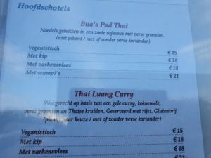 Part of menu - vegan options seperately mentioned at Bua & Gwen in Oostende
