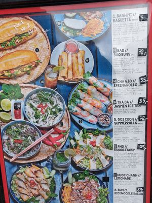 Menu at Hello Banh Mi in Svendborg