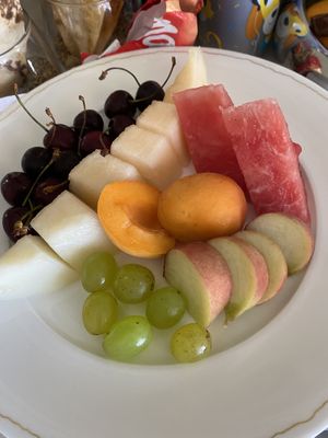 Fruit platter  at The Creek Bistro Chic in Tunis