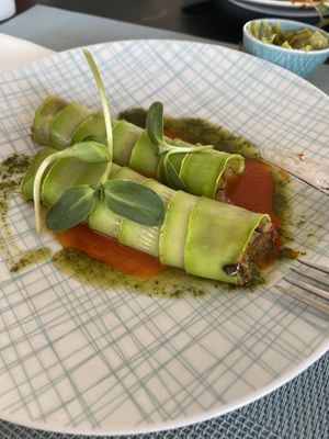 Tomatoe sauce Italian Cannelloni  at The Creek Bistro Chic in Tunis