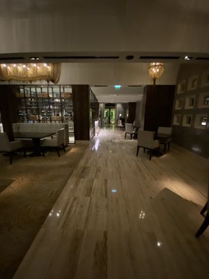 Lounge area of sleek Creek bistro at The Creek Bistro Chic in Tunis