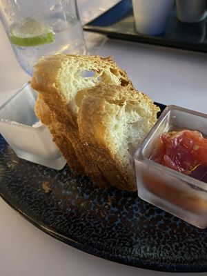 Bread appetizer  at The Creek Bistro Chic in Tunis