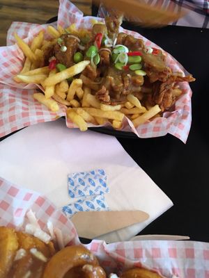 Katsu fries at Zero Clucks Given in Birkenhead
