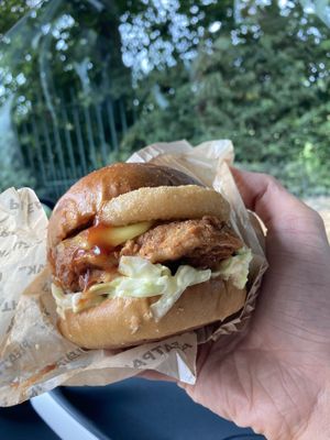 Chickn BBQ burger at Zero Clucks Given in Birkenhead