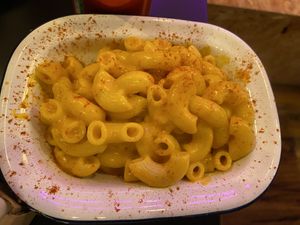 Mac and cheese  at Zero Clucks Given in Birkenhead