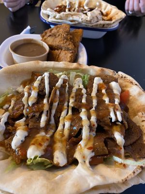 Gyros and wings   at Zero Clucks Given in Birkenhead