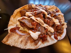 Vegan Doner Kebab at Zero Clucks Given in Birkenhead