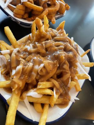 Poutine straight fries   at Zero Clucks Given in Birkenhead